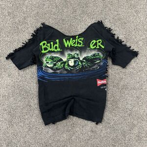 RARE Vintage 90s Redesigned Budweiser Frogs “Your Pad or Mine?” Beer Tee Small
